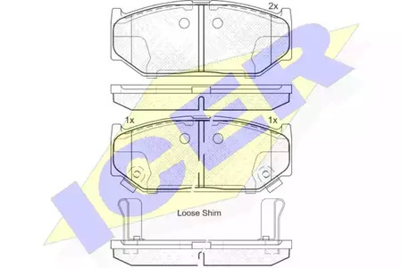 Колодки тормозные дисковые ICER 182045