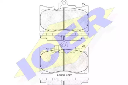 182059 ICER Колодки тормозные дисковые комплект