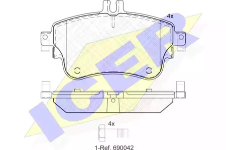 182062 ICER Колодки тормозные дисковые