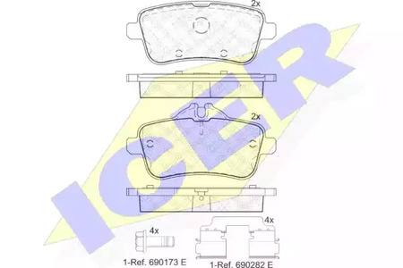 182072-067 ICER Тормозные колодки