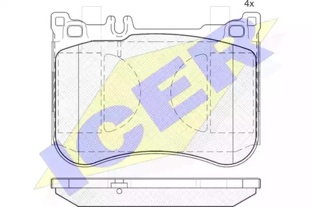 Колодки тормозные дисковые ICER 182080