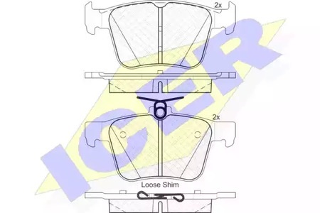 Тормозные колодки ICER 182098