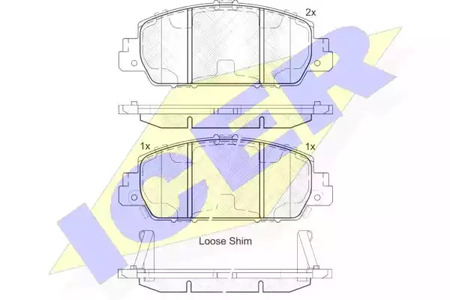 Колодки тормозные дисковые ICER 182153