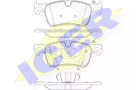 Колодки тормозные дисковые комплект ICER 182158