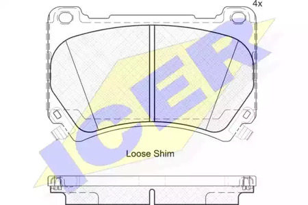 Тормозные колодки ICER 182163