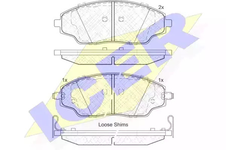 182167 ICER Тормозные колодки