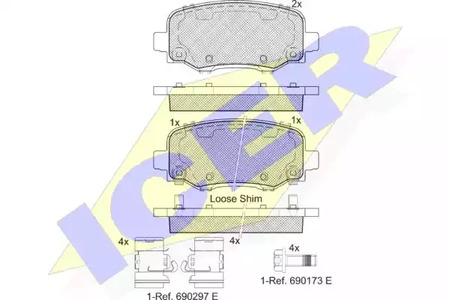 Тормозные колодки ICER 182176-203