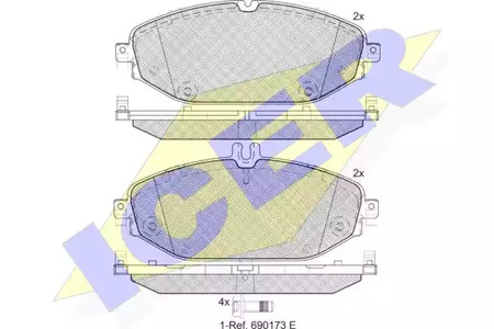 Тормозные колодки ICER 182213