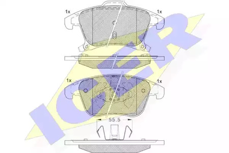 182231 ICER Тормозные колодки