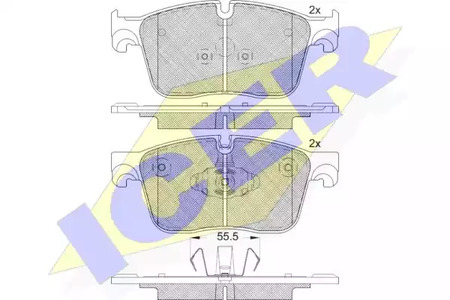 182238 ICER Колодки тормозные