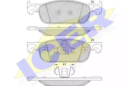 182274 ICER Тормозные колодки