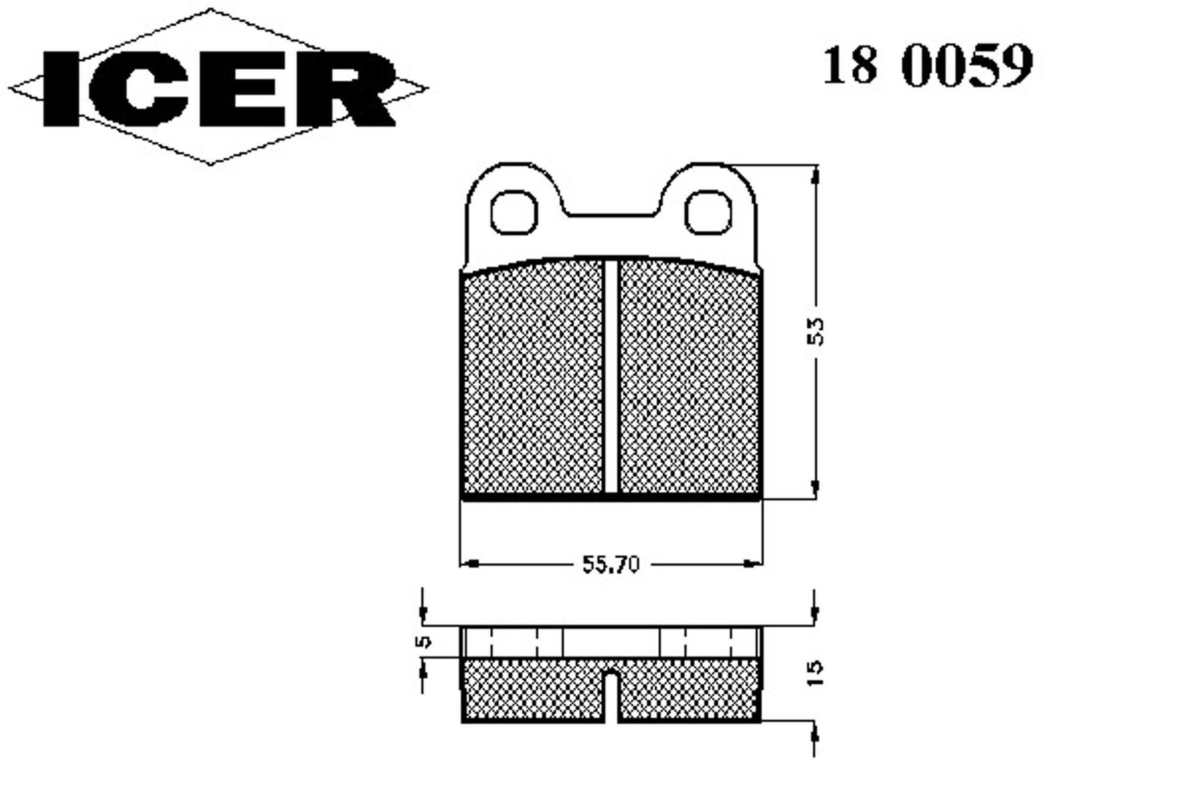 Колодки тормозные дисковые ICER 180059