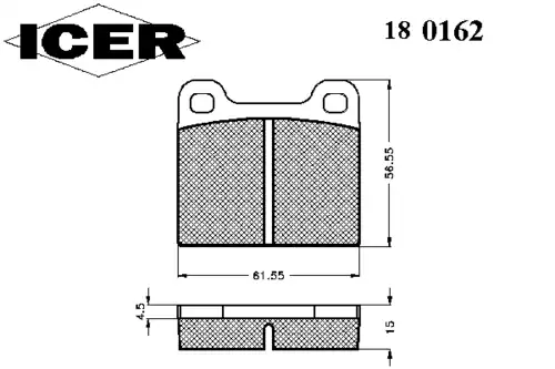 180162 ICER Тормозные колодки
