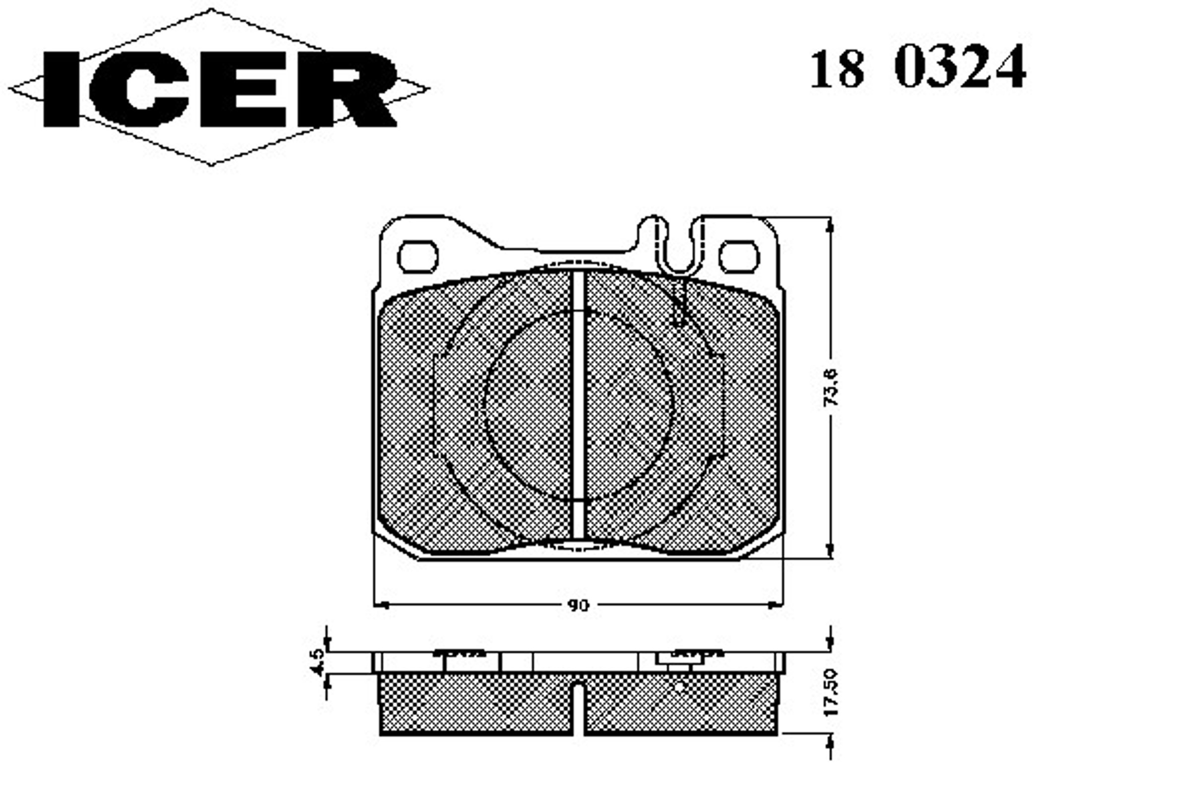 Колодки тормозные дисковые ICER 180324