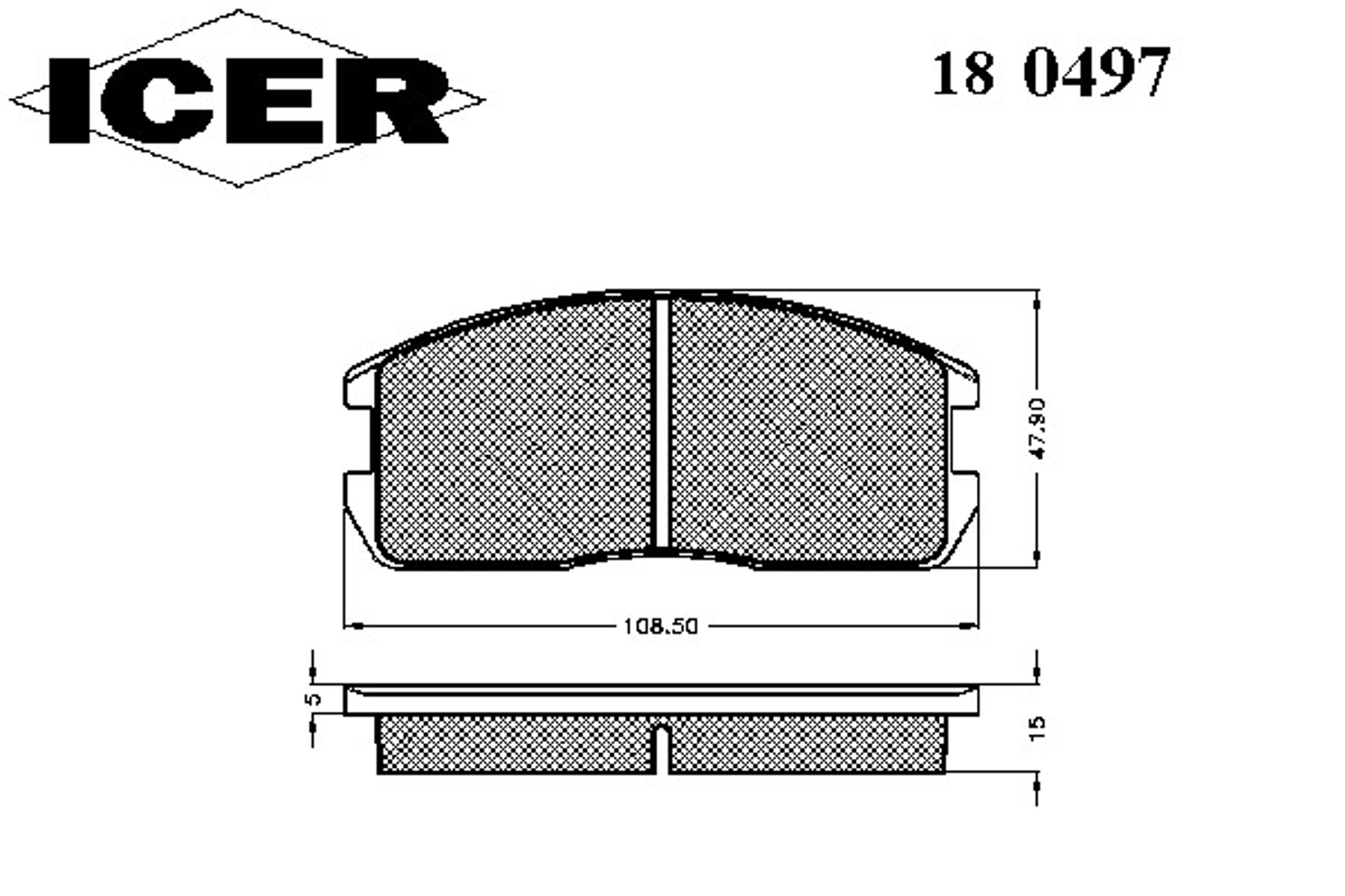 Колодки тормозные дисковые ICER 180497