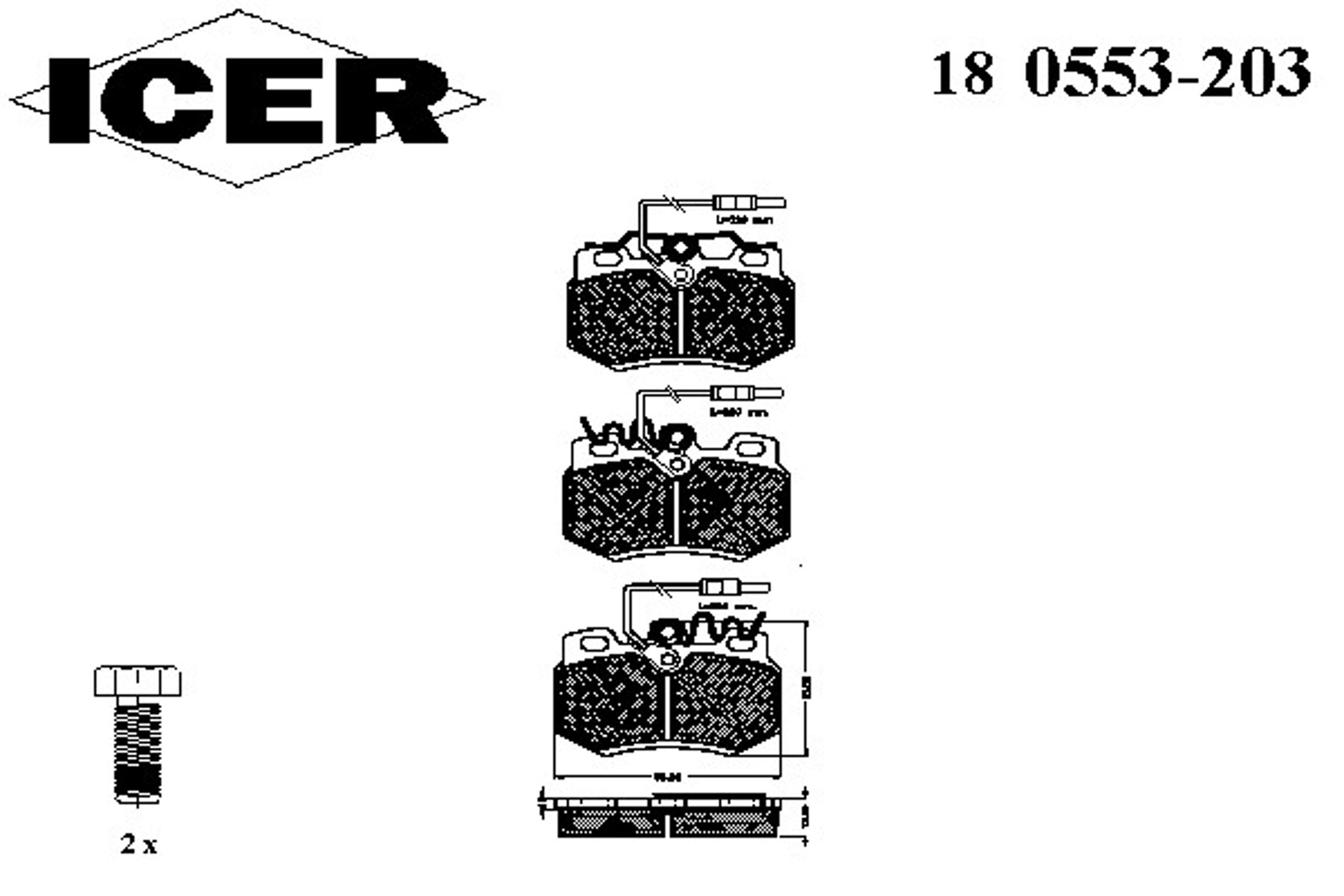 Колодки тормозные дисковые ICER 180553-203