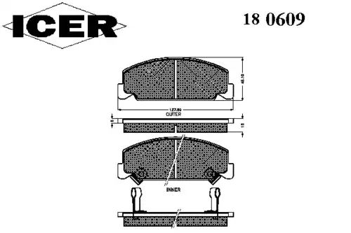 Тормозные колодки ICER 180609