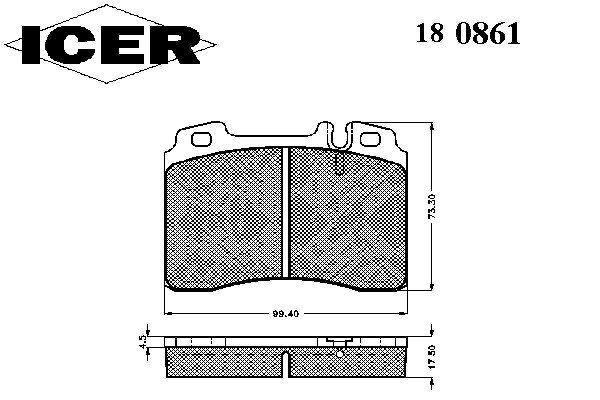 Тормозные колодки ICER 180861