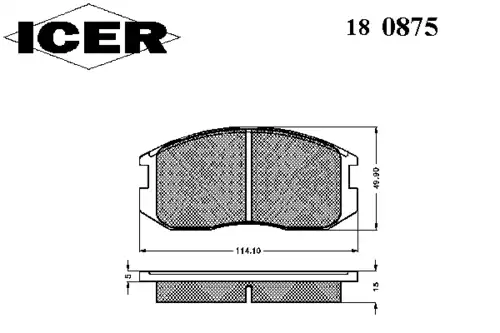 Тормозные колодки ICER 180875