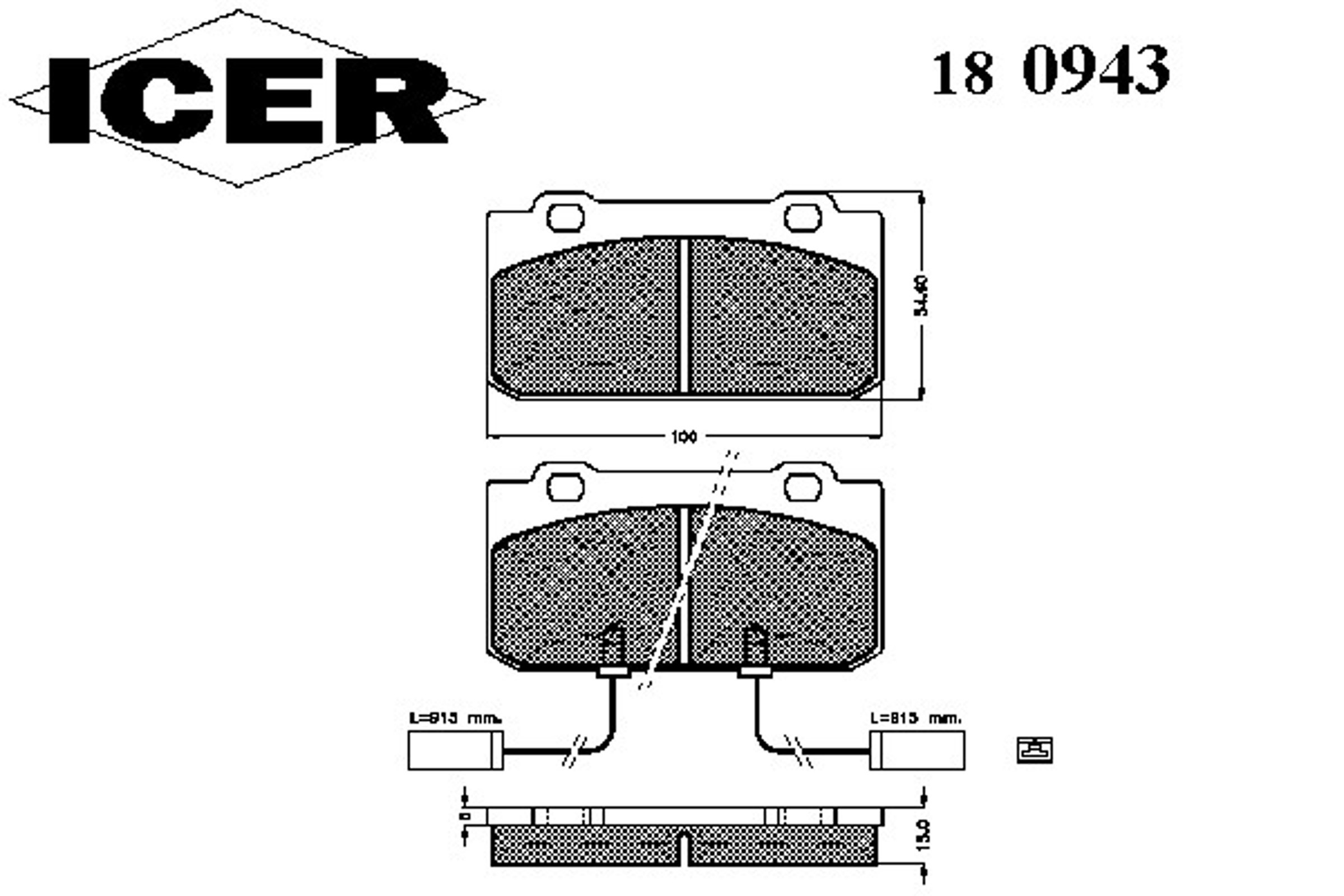 Колодки тормозные дисковые ICER 180943