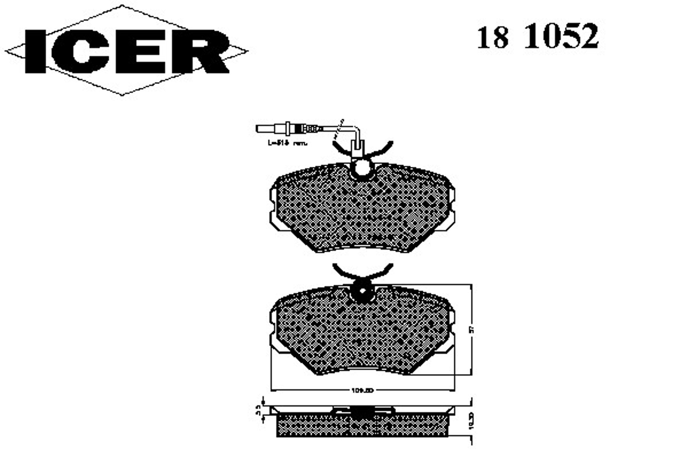 181052 ICER Колодки тормозные дисковые