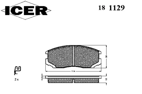 Тормозные колодки ICER 181129