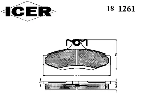 181261 ICER Тормозные колодки