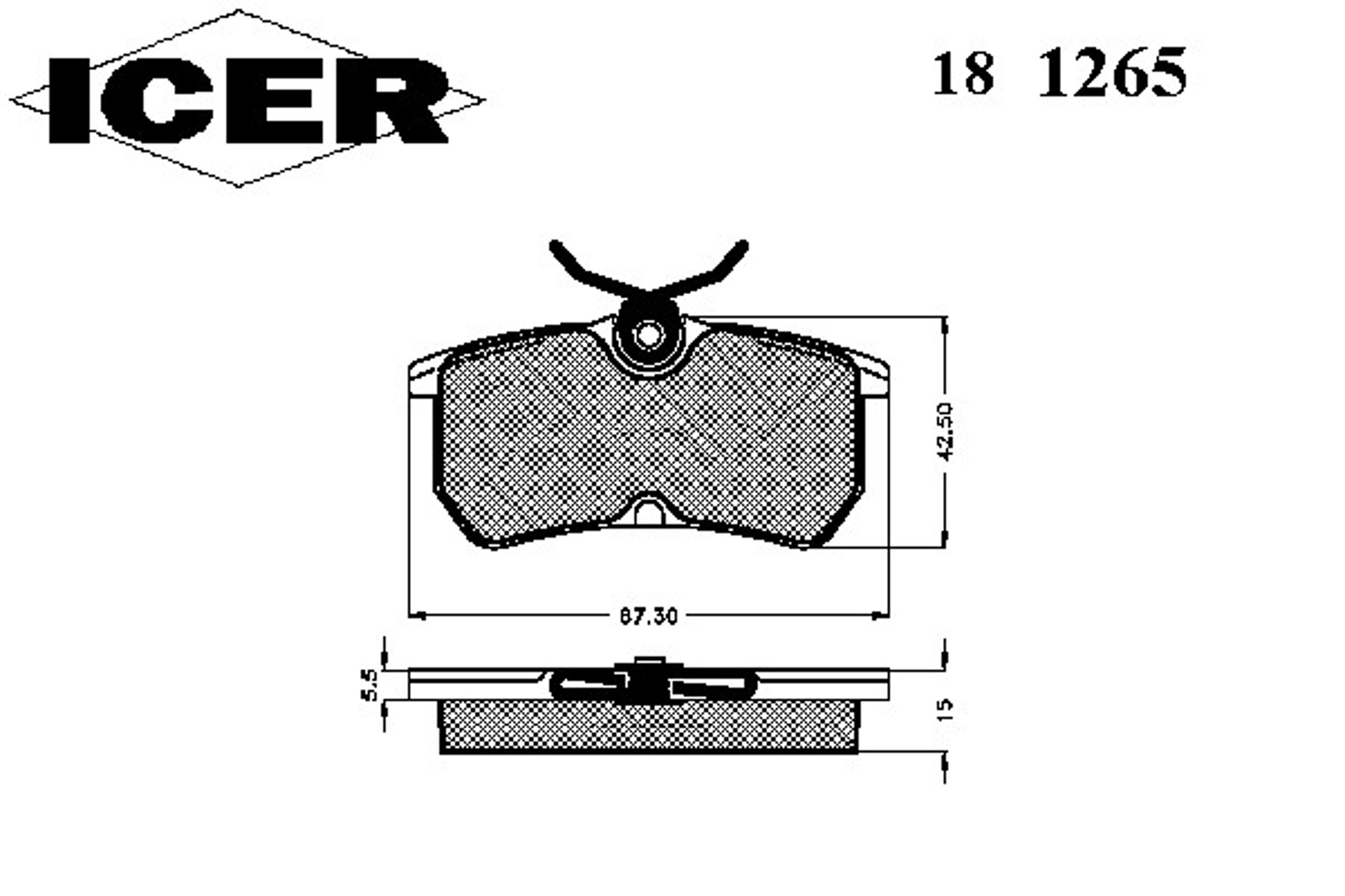 181265 ICER Колодки тормозные дисковые