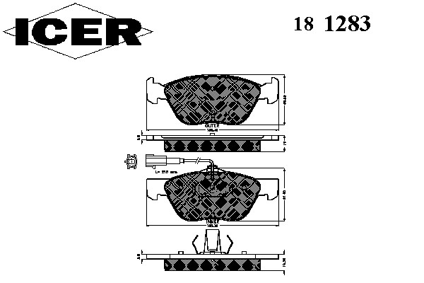 Тормозные колодки ICER 181283