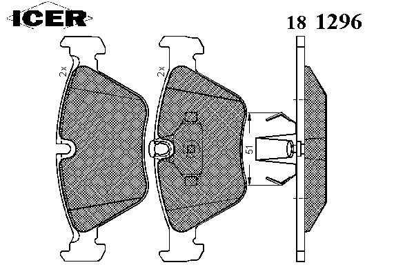 181296 ICER Колодки тормозные дисковые комплект