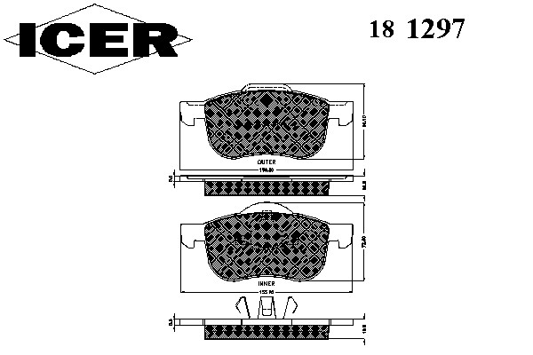 181297 ICER Тормозные колодки