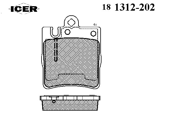 Тормозные колодки ICER 181312-202