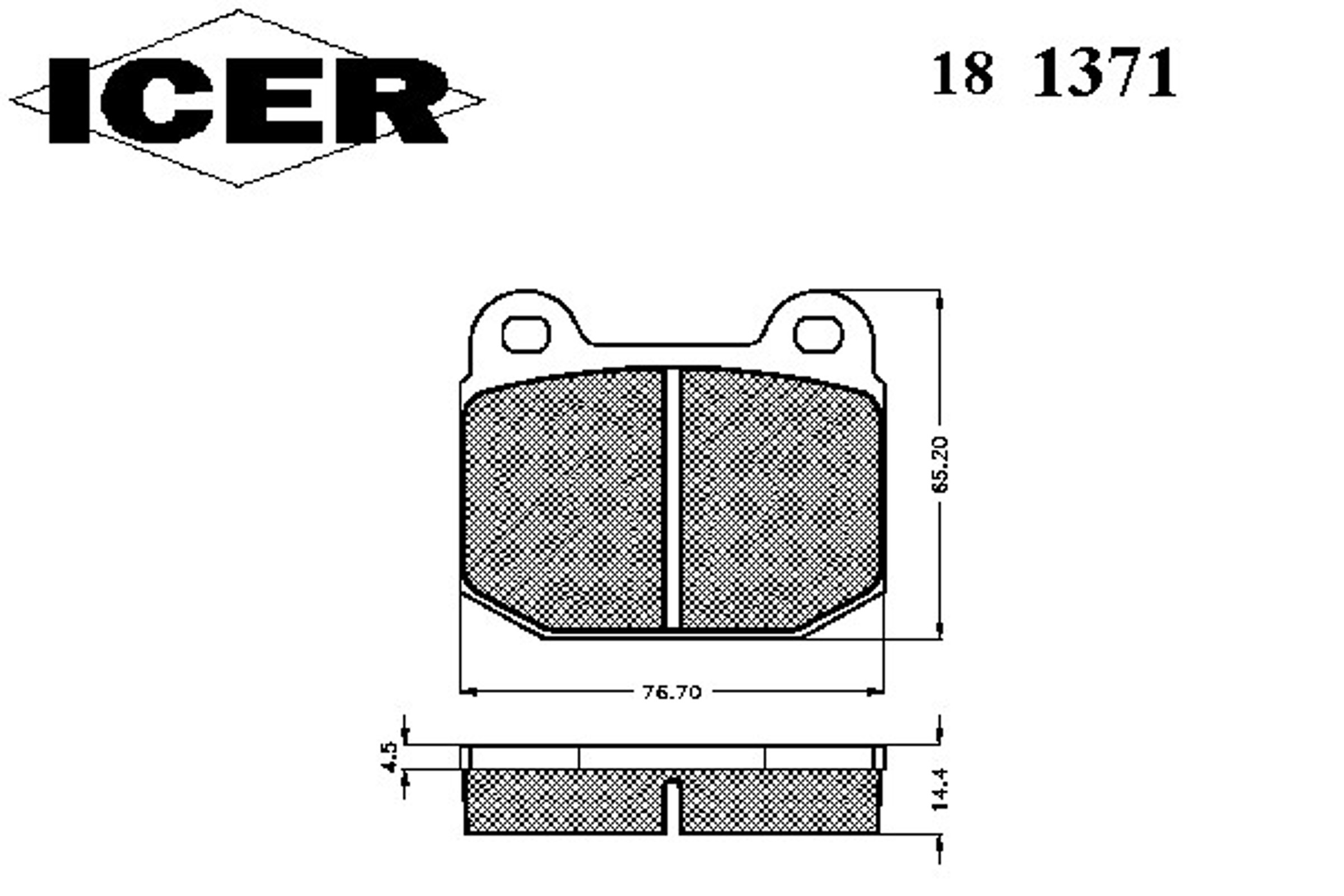 Колодки тормозные дисковые ICER 181371