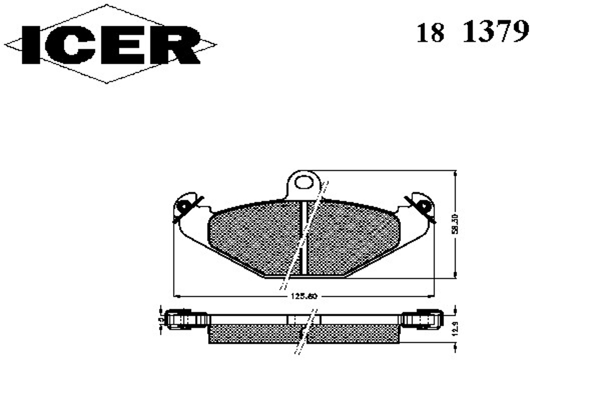 Колодки тормозные дисковые ICER 181379