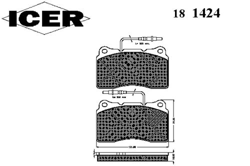 181424 ICER колодки дисковые передние