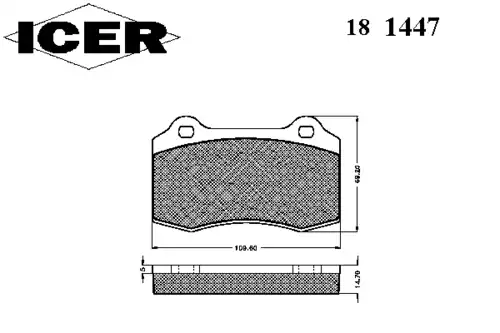 Тормозные колодки ICER 181447