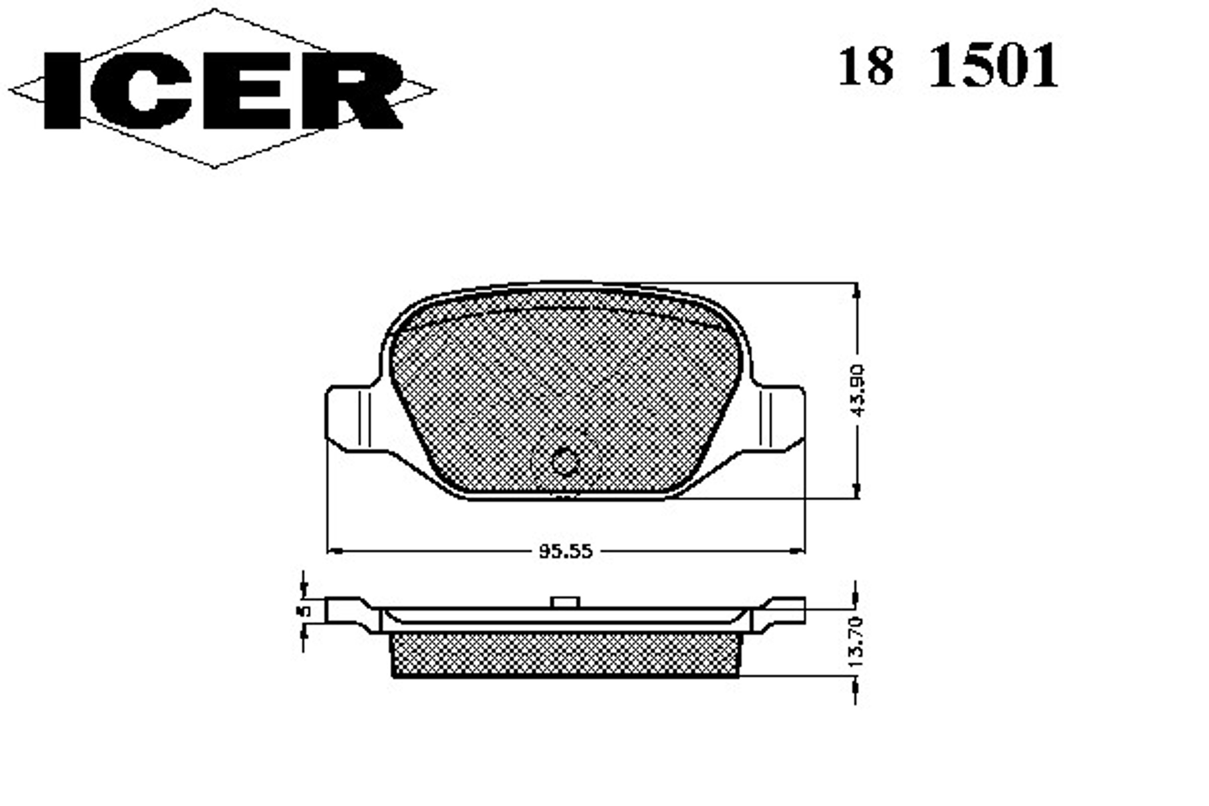 181501 ICER Колодки тормозные дисковые