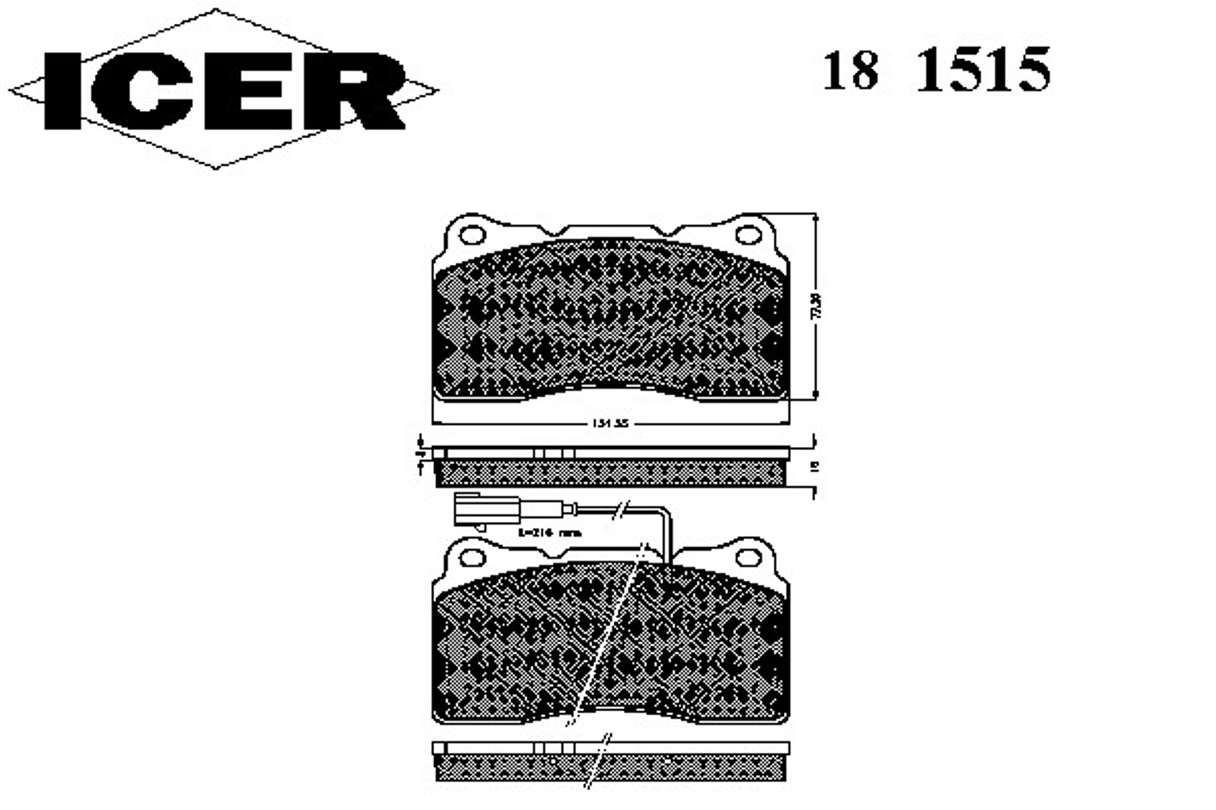 181515 ICER Колодки тормозные дисковые