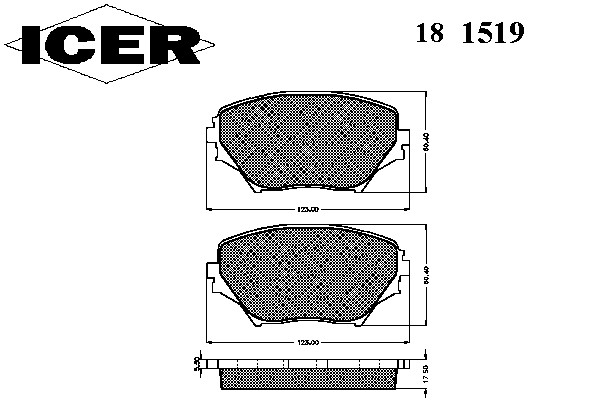 181519 ICER Тормозные колодки