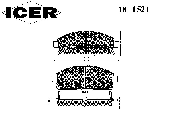 181521 ICER Тормозные колодки