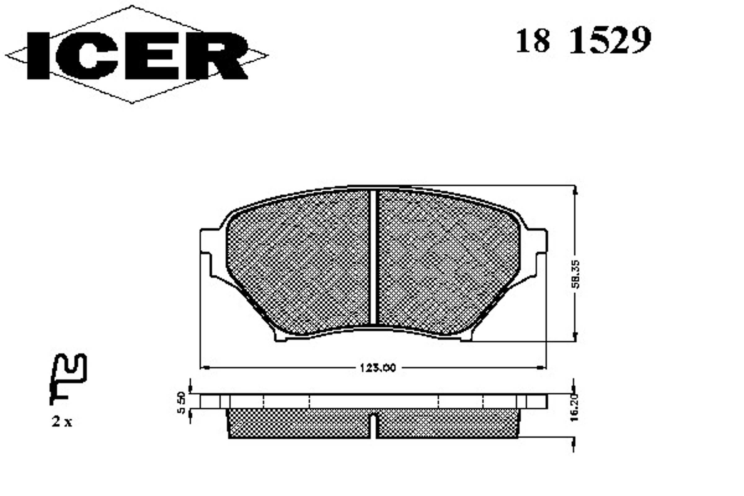 Колодки тормозные дисковые ICER 181529