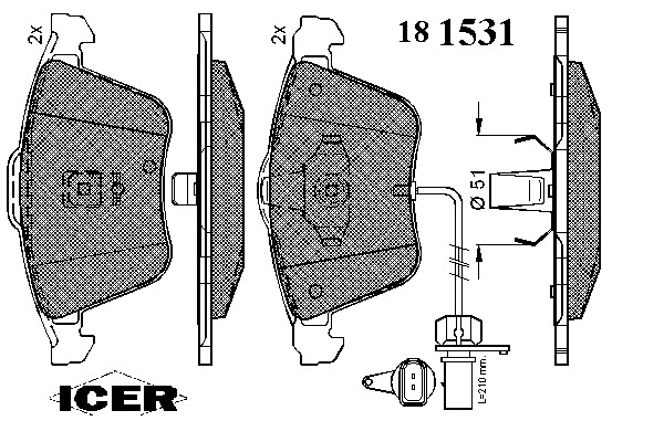 181531 ICER Тормозные колодки