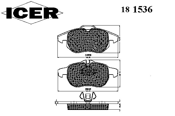 Тормозные колодки ICER 181536