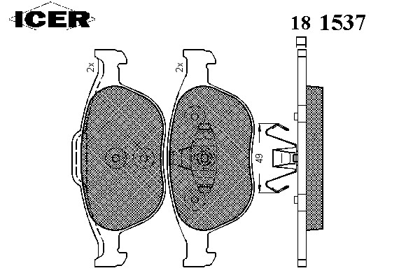 181537 ICER Тормозные колодки