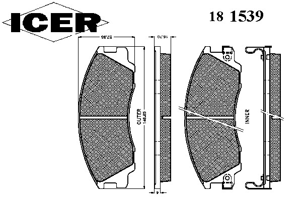 181539 ICER Тормозные колодки