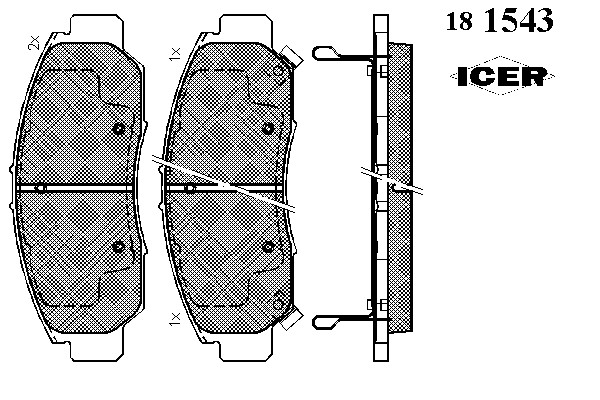 181543 ICER Тормозные колодки