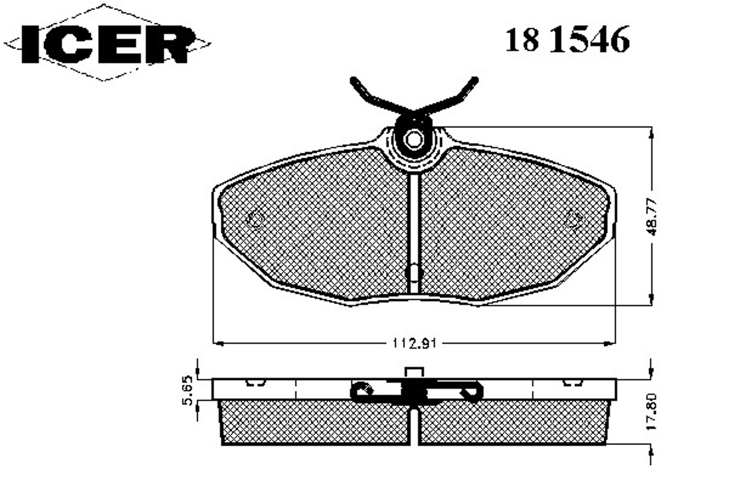 Колодки тормозные дисковые ICER 181546