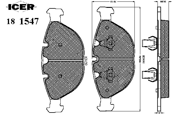 181547 ICER Тормозные колодки