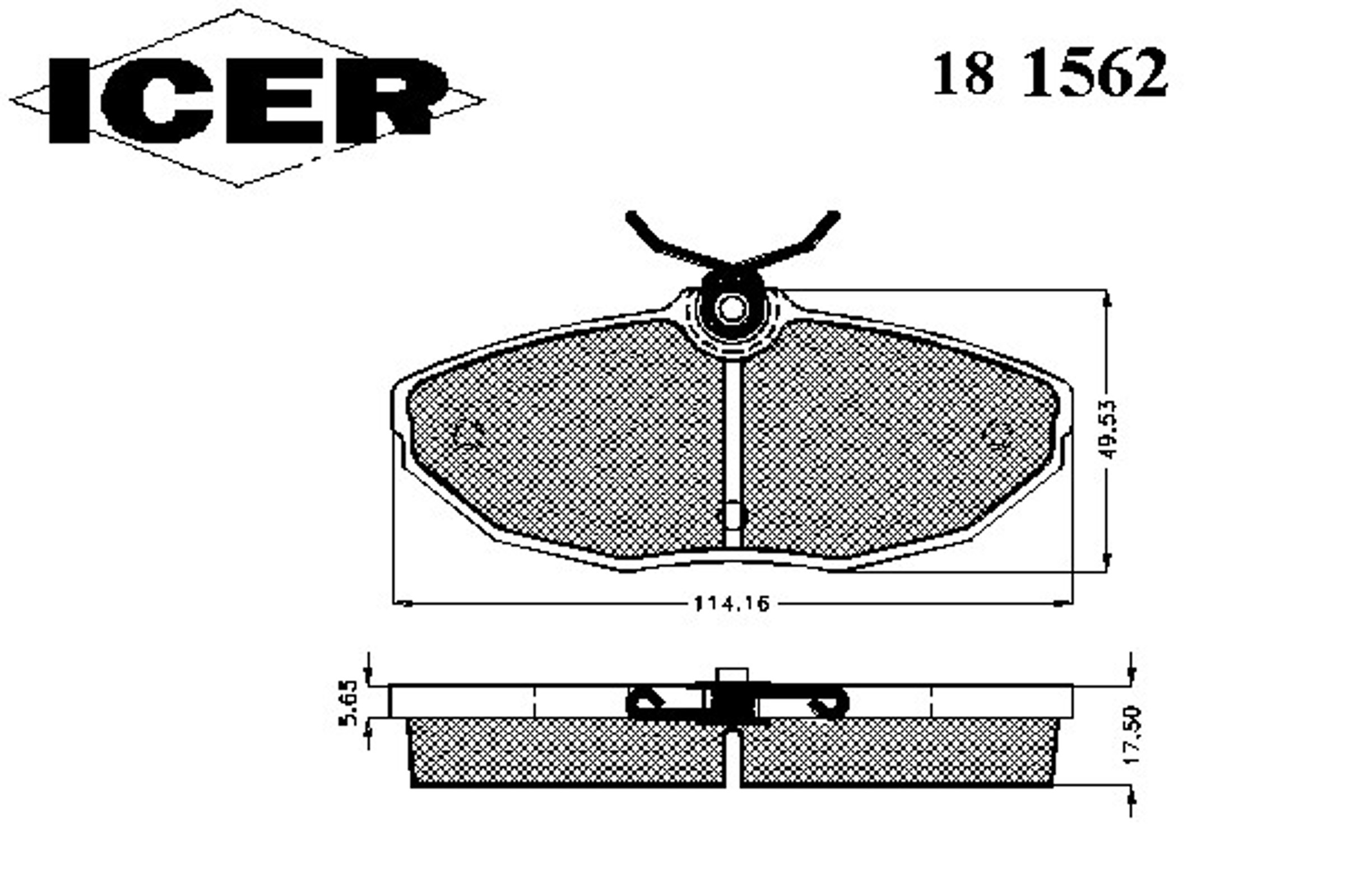 Колодки тормозные ICER 181562