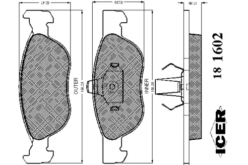 Тормозные колодки ICER 181602